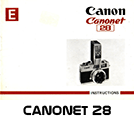 Click to download Canonet 28 user's manual.