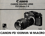 Click to download Canon FD 100mm f/4 Macro Lens user's manual.