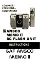 Click to download GAF Ansco Memo II BC Flash Unit user's manual.