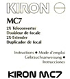 Click to download Kiron MC7 2X Teleconverter user's manual.