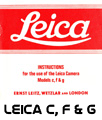 Click to download Leica Models c, f & g user's manual.