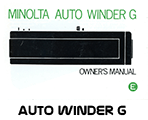 Click to download Minolta Auto Winder G user's manual.