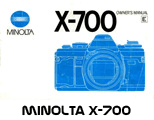 Click to download Minolta X-700 user's manual.