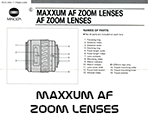 Click to download Minolta Maxxum AF Zoom Lenses guide.