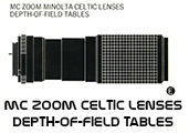 Click to download Minolta MC Zoom Celtic Lenses Depth-of-Field Tables.
