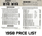 Click to download Nikon Price List 1958.