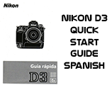 Click to download Nikon D3 Quick Start Guide Spanish.