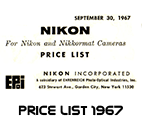 Click to download Nikon Price List 1967.