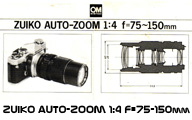 Click to download Olympus Zuiko Auto-Zoom 75-150mm f/4 user's manual.
