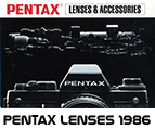 Click to download Pentax Lenses & Accessories 1986 brochure.