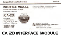 Click to download Sunpak CA-2D Interface Module instructions.