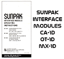Click to download Sunpak Interface Modules CA-10 OT-10 MX-10 user's manual.