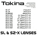 Click to download Tokina SL & SZ-X Lenses guide.