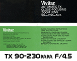 Click to download Vivitar TX 90-230mm f/4.5 user's manual.