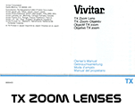Click to download Vivitar TX Zoom Lenses user's manual.