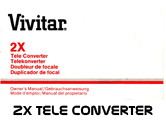 Click to download Vivitar 2X Tele Converter instructions.