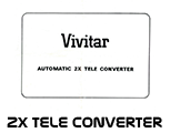 Click to download Vivitar 2X Tele Converter instructions.